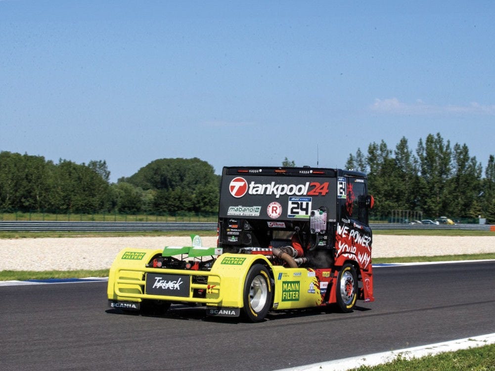 Snappy tankpool24 Racing Team truck in MANN-FILTER livery