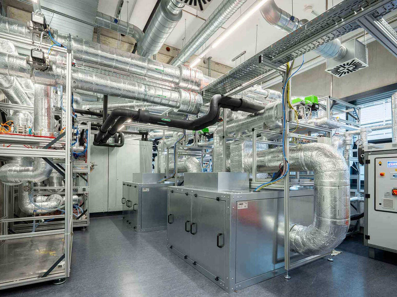 Humidifier test bench in Ludwigsburg - inside view Humidifier test bench in Ludwigsburg - inside view