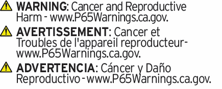 Prop 65 Warnings