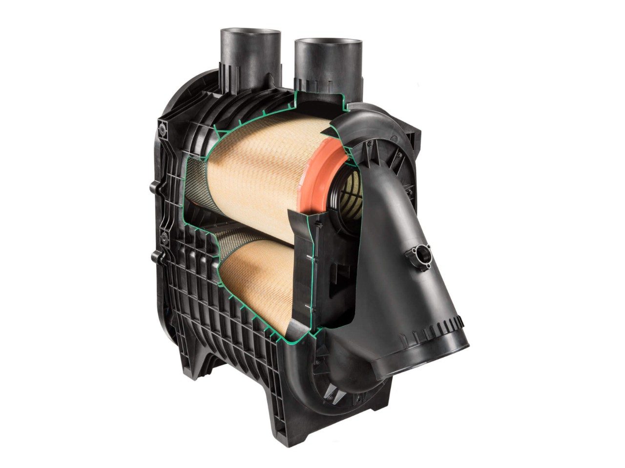 Air cleaner with very high dust holding capacity for CNHTC
