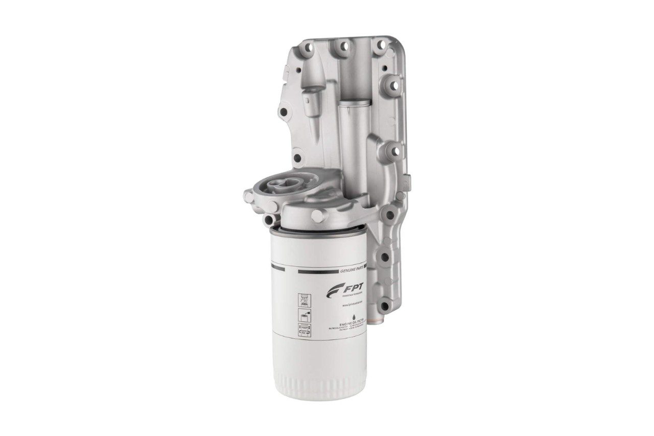 MANN+HUMMEL oil filter module with spin-on filter for FPT Industrial